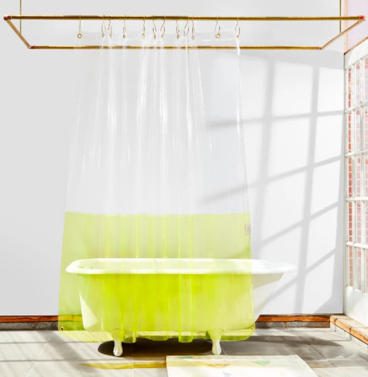 Clear shower curtain with design deals